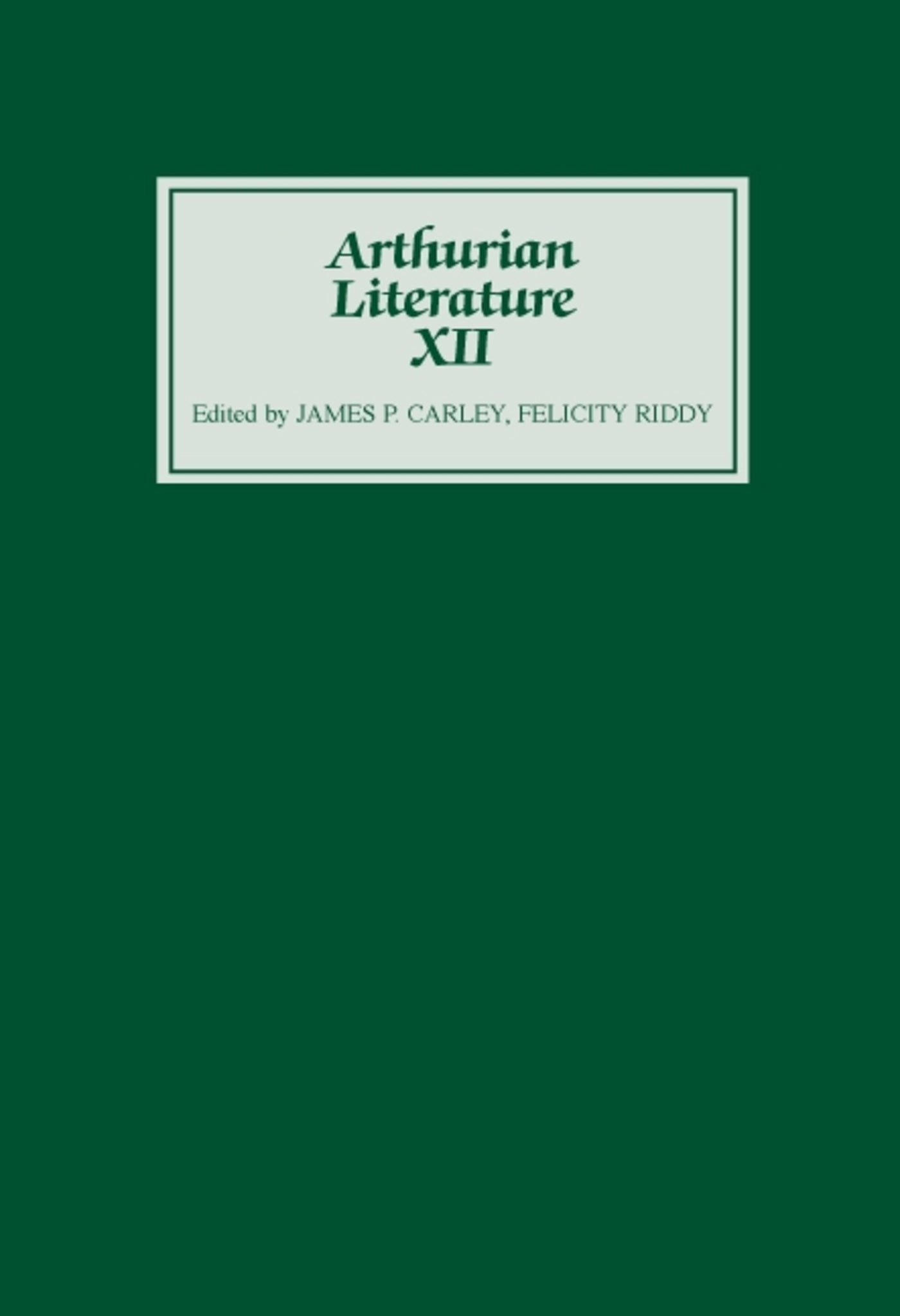 Cover image for Arthurian Literature XII ISBN 9780859913973